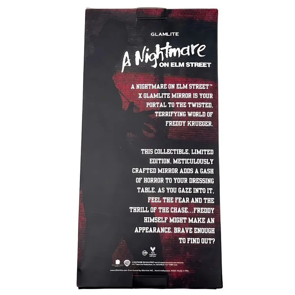 Glamlite Nightmare On Elm Street Freddy Krueger Horror Makeup Hand Mirror Rare